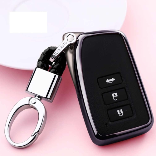 

Electroplating TPU Single-shell Car Key Case with Key Ring for LEXUS RX200T / GS / ES300 / IS / NX200 / LS / ES200 / RX270 / NX300H / LX570 (Black)