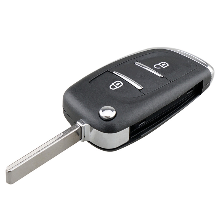 

For PEUGEOT Car Keys Replacement 2 Buttons Car Key Case with Grooved and Holder