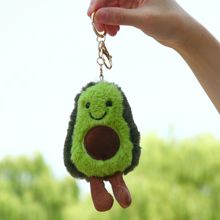 

Cute Fruit Jewelry Plush Cartoon Anthropomorphic Avocado Key Ring