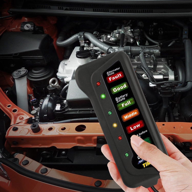 

TIROL T16897 12V Auto Car Digital Battery Alternator Tester 6 LED Lights Display