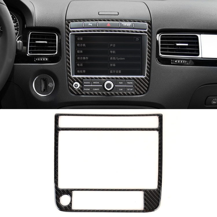 

Car Carbon Fiber Navigation Panel Decorative Sticker for Volkswagen Touareg