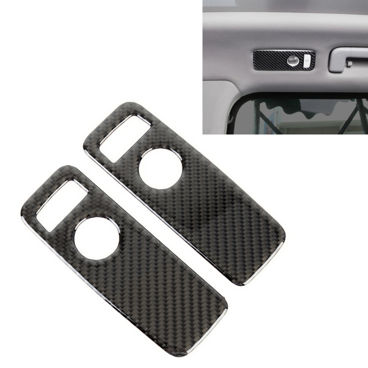 

2 PCS Car Carbon Fiber Rear Dome Light Panel Frame Decorative Sticker for Volkswagen Touareg
