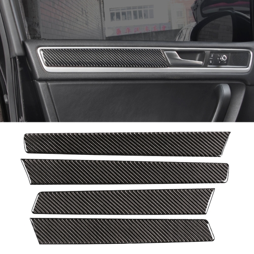 

4 PCS Car Carbon Fiber Door Panel Decorative Sticker for Volkswagen Touareg