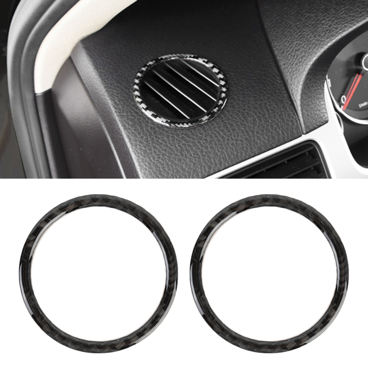 

2 PCS Car Carbon Fiber Instrument Panel Air Outlet Decorative Sticker for Volkswagen Touareg