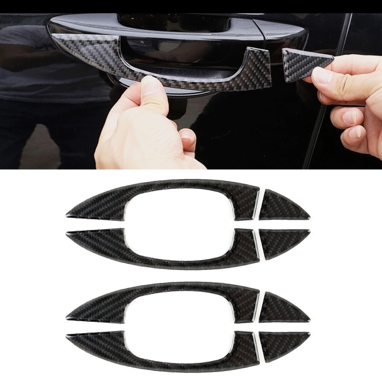 

8 PCS Car Carbon Fiber Door Inner and Outer Handle Panel Decorative Sticker for Volkswagen Touareg