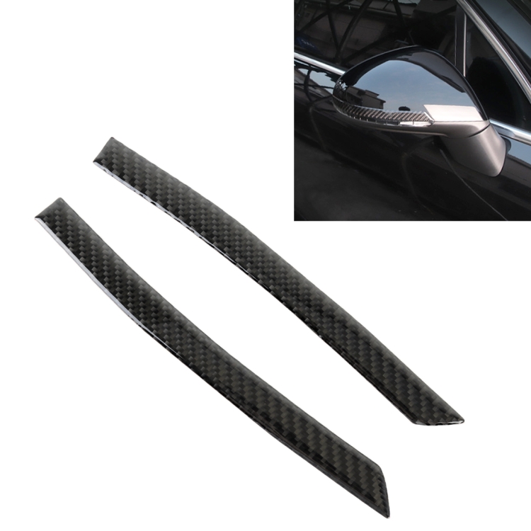 

2 PCS Car Carbon Fiber Rearview Mirror Bumper Strip Decorative Sticker for Volkswagen Touareg