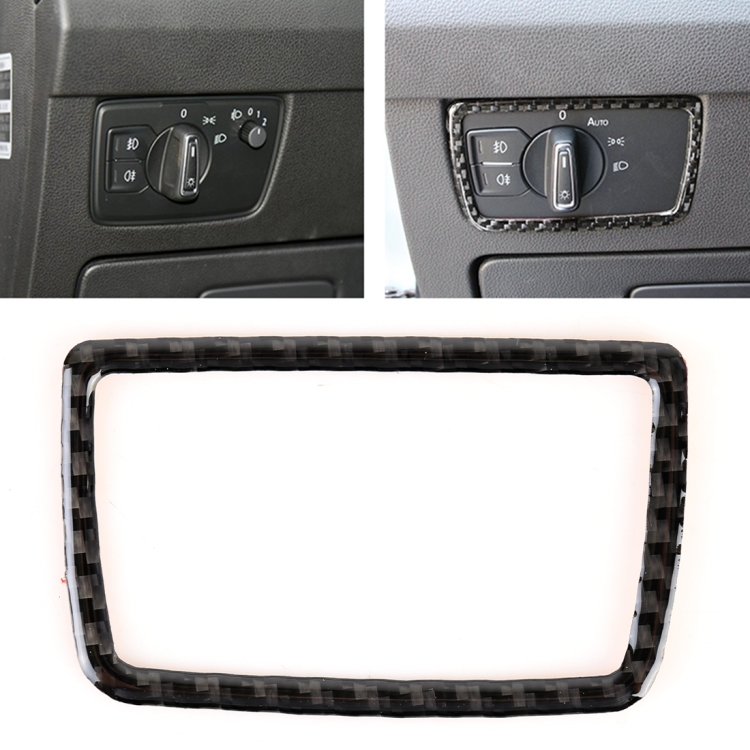 

Car Carbon Fiber Headlight Adjustment Frame Decorative Sticker for Volkswagen New Magotan