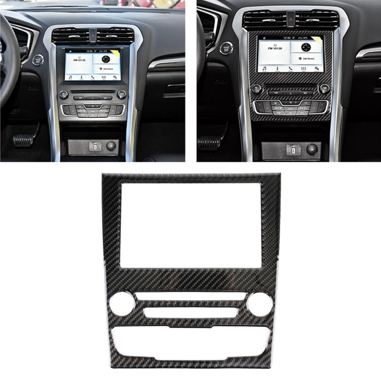 

Car Carbon Fiber Central Control Panel Decorative Sticker for Ford New Mondeo
