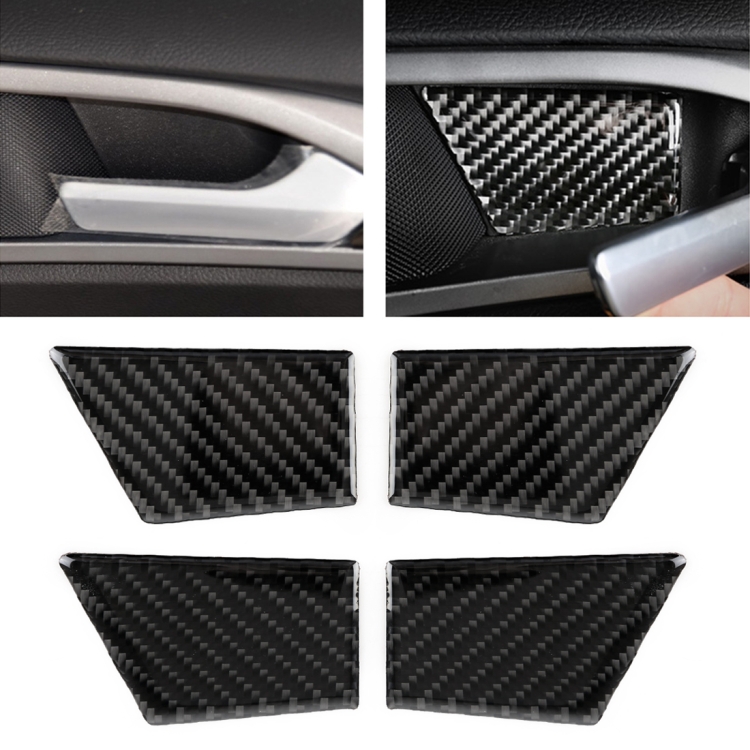 

4 PCS Car Carbon Fiber Door Inner Handle Wrist Panel Decorative Sticker for Ford New Mondeo