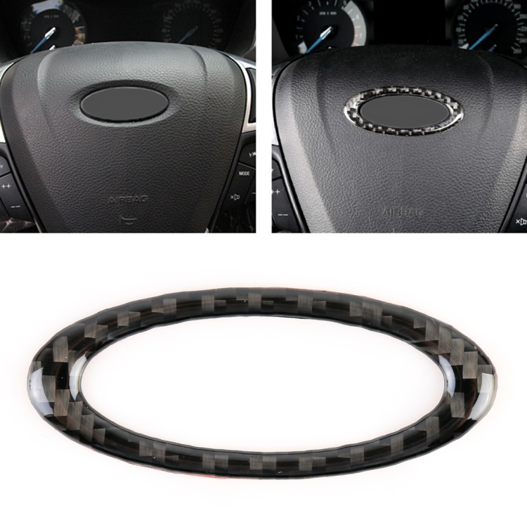 

Car Carbon Fiber Steering Wheel Frame Decorative Sticker for Ford New Mondeo