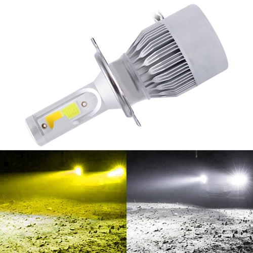 

H4 DC9-36V / 36W / 6000K(High Beam) 3000K(Low Beam) / 8000LM IP68 Car Double Color LED Headlight Lamps