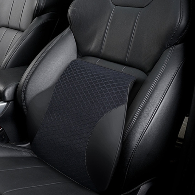 

Four Seasons Breathable Memory Foam Car Lumbar Pillow Polyester Pillow (Black)