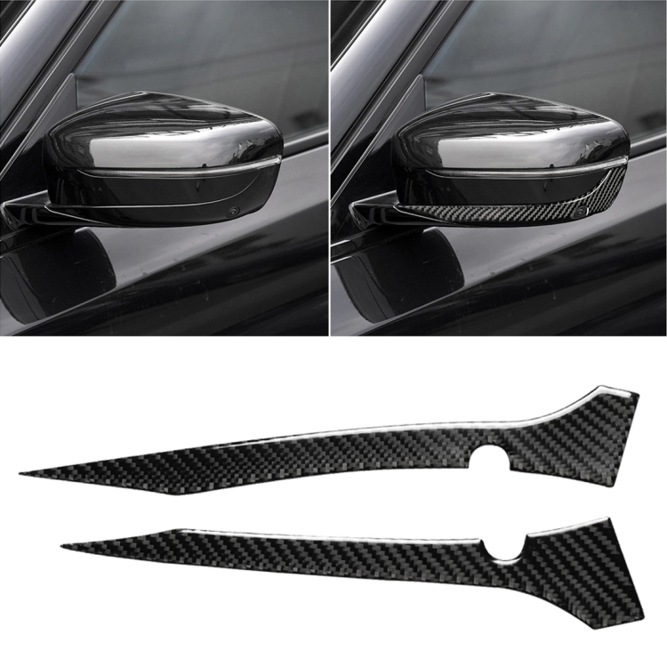 

2 PCS Car Carbon Fiber Rearview Mirror Bumper Strip Decorative Sticker for BMW G30 (2018-2019) / G11 (2016-2019), Left Drive with Camera