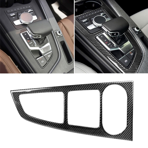 

Car Carbon Fiber Gear Position Panel Decorative Sticker for Audi 2017-2018 A4L / 2017-2018 A5 / 2016-2017 A4 B9