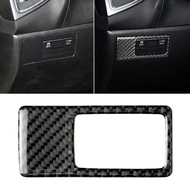 

Car Carbon Fiber Headlight Adjustment Frame Decorative Sticker for Mazda Axela 2014 / 2017-2018