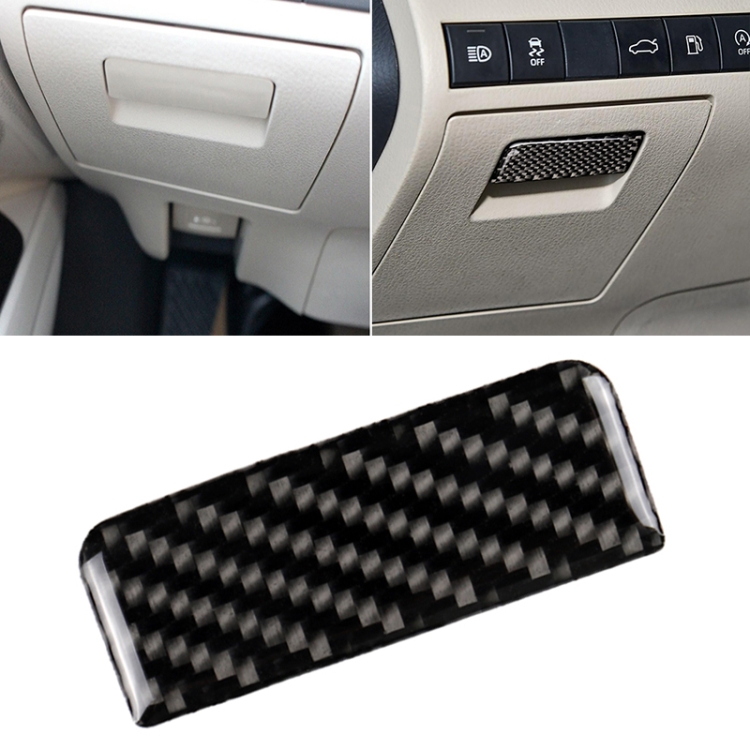 

Car Carbon Fiber Main Driving Storage Box Handle Decorative Sticker for Toyota Eighth Generation Camry 2018-2019
