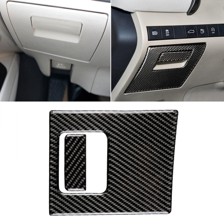 

2 in 1 Car Carbon Fiber Main Driving Storage Box Handle Decorative Sticker for Toyota Eighth Generation Camry 2018-2019