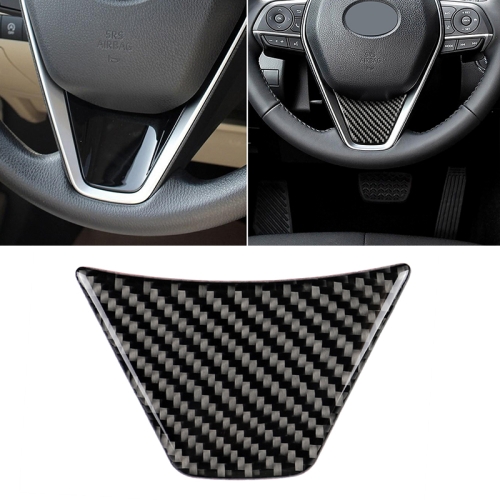 

Car Carbon Fiber Steering Wheel Decorative Sticker for Toyota Eighth Generation Camry 2018-2019