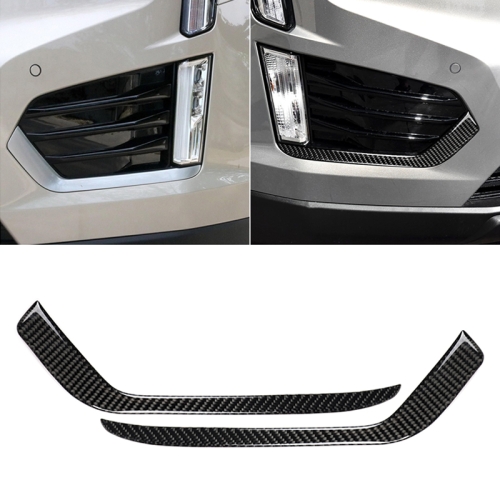 

Car Carbon Fiber Front Fog Light Decorative Stripe for Cadillac XT5 2016-2017