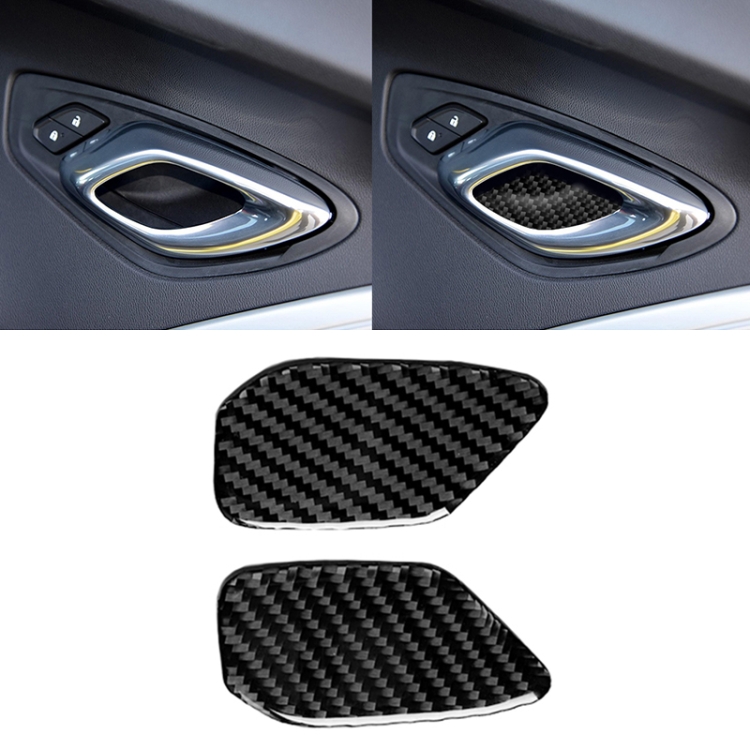 

Car Carbon Fiber Door Inner Handle Wrist Panel Decorative Sticker for Chevrolet Camaro 2017-2019