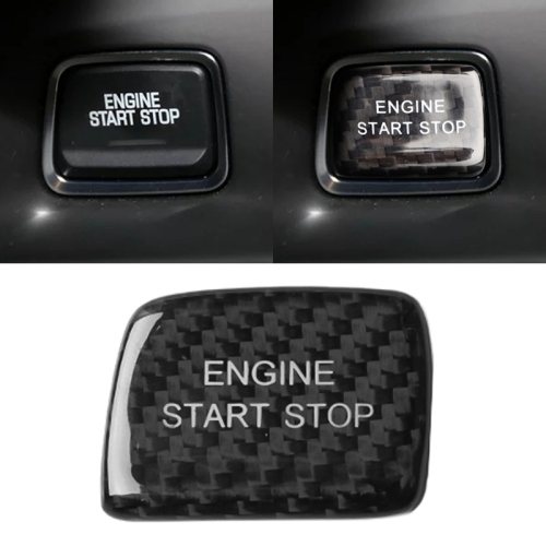 

Car Carbon Fiber One-button Start Button Decorative Sticker for Chevrolet Camaro 2016-2019 (Black)