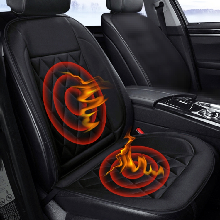 

Car 24V Seat Heater Cushion Warmer Cover Winter Heated Warm, Single Seat (Black)