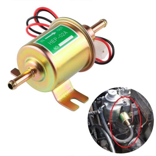 

HEP-02A Universal Car 24V Fuel Pump Inline Low Pressure Electric Fuel Pump (Gold)