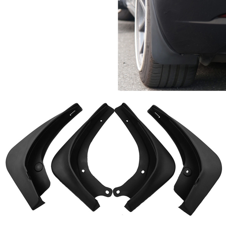 

4 PCS Car Front and Rear Wheel Mudguards Fender Guard for Tesla Model 3 2016-2019