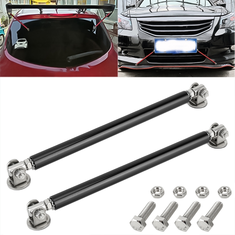 

2 PCS Car Modification Adhesive Surrounded Rod Lever Front and Rear Bars Fixed Front Lip Back Shovel, Length: 15cm (Black)