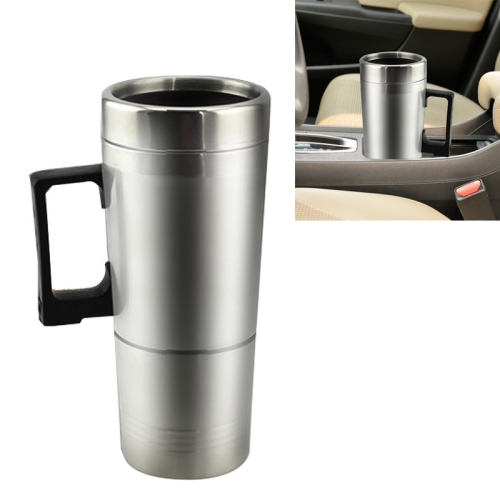 

DC 24V Stainless Steel Car Electric Kettle Heated Mug Heating Cup with Charger Cigarette Lighter, Capacity: 300ML