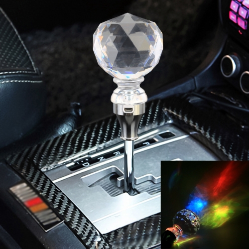 

Universal Edge Flower Shaped Crystal Gear Head Gear Shift Knob with Light