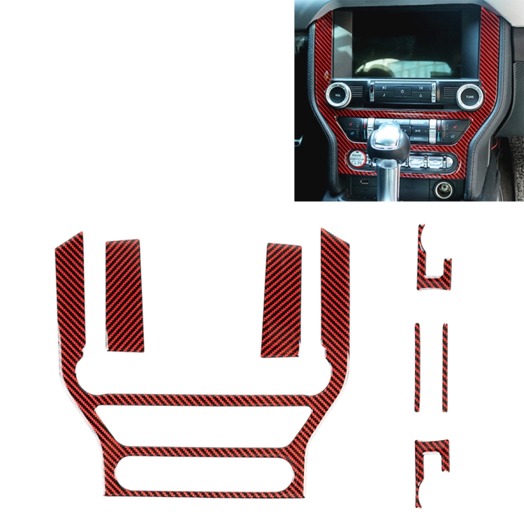 

7 in 1 Car Carbon Fiber Central Control Panel Decorative Sticker for Ford Mustang