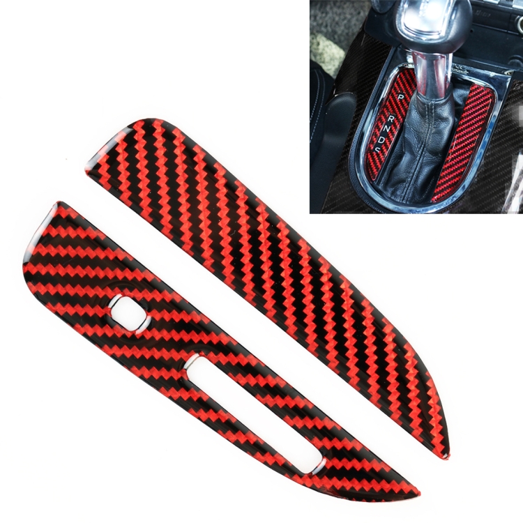 

2 in 1 Car Carbon Fiber Gear Position Decorative Sticker for Ford Mustang