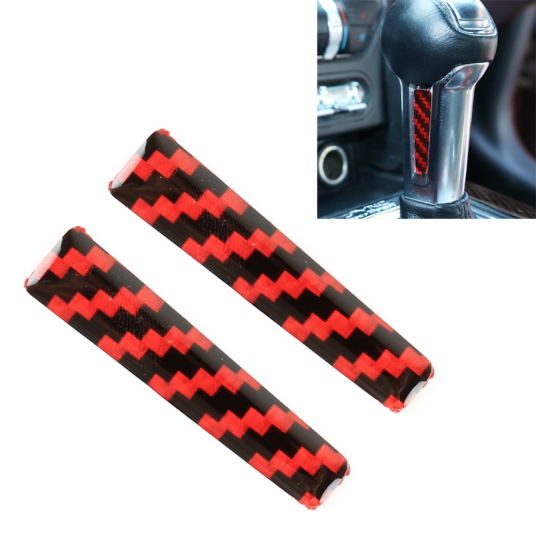 

2 in 1 Car Carbon Fiber Gear Lever Decorative Sticker for Ford Mustang