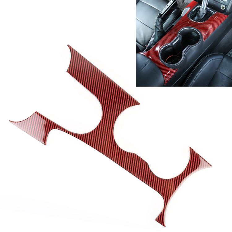 

Car Carbon Fiber Water Cup Panel Decorative Sticker for Ford Mustang