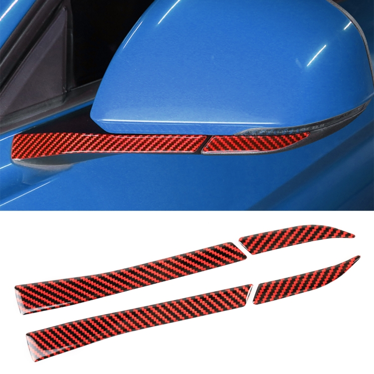 

4 in 1 Car Carbon Fiber Rearview Mirror Decorative Sticker for Ford Mustang