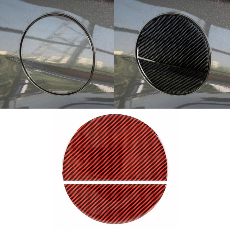 

2 in 1 Car Carbon Fiber Fuel Tank Cover Decorative Sticker for Ford Mustang