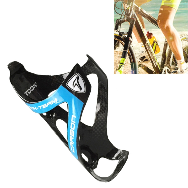

TOSEEK Full Carbon Fiber Road Bicycle Water Bottle Holder (Blue)
