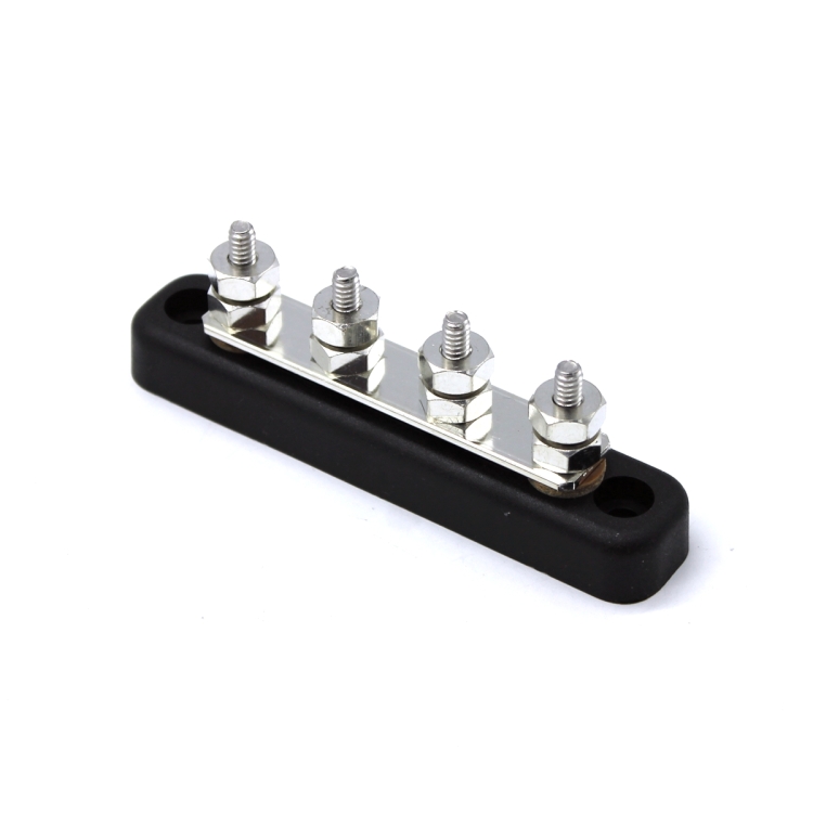 

4 Way Power Distribution Bus Bar 4-bit #10-32 Screws Single Distribution Box for Car / RV / Boat