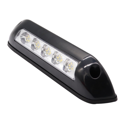 

DC 12V 2.6W 6000K IP67 Marine RV Waterproof LED Stair Deck Dome Light Ceiling Lamp, Black Shell and Rubber Base