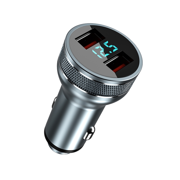 

KUULAA KL-O119 36W QC3.0 Dual USB Interface Aluminum Alloy Car Charger with Digital Display