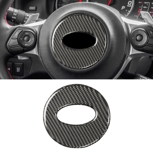 

Car Carbon Fiber Steering Wheel Decorative Sticker for Subaru Forester 2016-2018, Left and Right Drive Universal (Black)