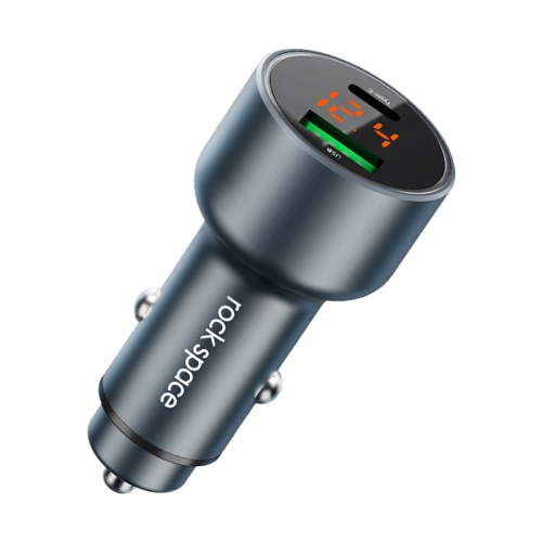 

ROCK C303 USB + USB-C / Type-C Interface Smart Digital Display Car Charger