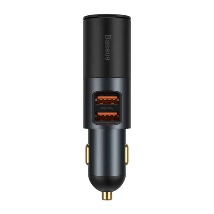 

Baseus Share U+U 120W Together Fast Charge Car Charger with Cigarette Lighter Expansion Port(Grey)
