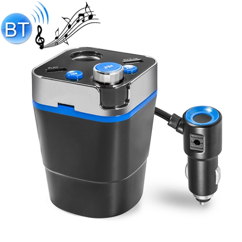 

Cup Holder Car Charger Car Bluetooth MP3 Support Bluetooth / TF Card / U Disk / FM (Blue)