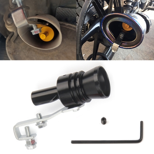 

Universal Aluminum Turbo Sound Exhaust Muffler Pipe Whistle Car / Motorcycle Simulator Whistler, Size: XL, Outside Diameter: 35mm(Black)