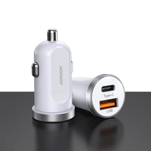 

JOYROOM C-A08 30W Mini PD+QC3.0 Dual-port Smart Car Charger (White)