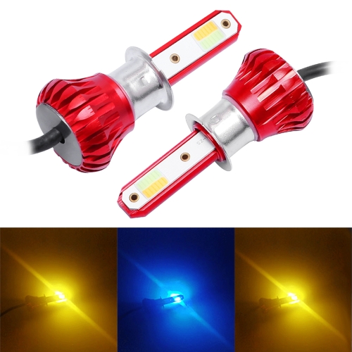 

2 PCS YBW5-RED H3 DC9-36V 12W 6000K/-8000K-3000K 2100LM IP68 Car LED Fog Light