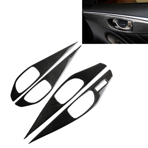 

4 PCS Car Carbon Fiber Door Inner Handle Panel Decorative Sticker for Infiniti Q50