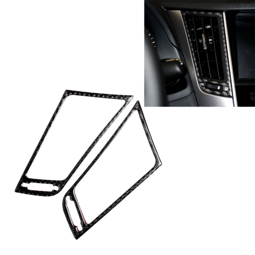 

2 PCS Car Carbon Fiber Central Air Outlet Frame Decorative Sticker for Infiniti Q50 / Q60